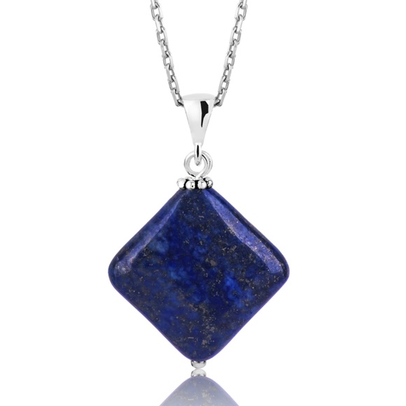Grand Bazaar Jewelers Jewelry - 925 Sterling Silver Natural  lapis Stone Necklaces